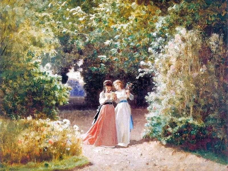 1833-Józef Szermentowski - Nel parco